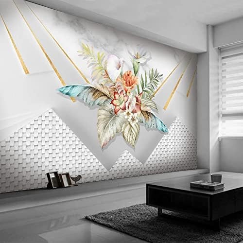 Wanddekoration Blume Und Blatt 3D Tapeten Wanddekoration Fototapete Sofas Wohnzimmer Wandbild Schlafzimmer-400cm×280cm