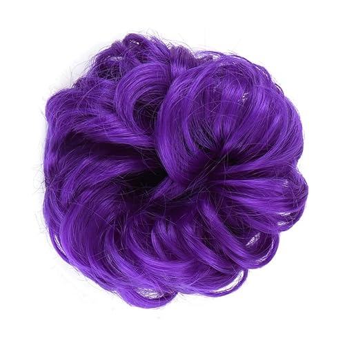 Bun Haarteile (1/2 Stück) Dutt-Pferdeschwanz-Haarverlängerungen for Frauen, Mädchen, Kinder, synthetische lockige Donut-Chignon-Haarteile, elastisches Haarband, Hochsteckfrisur, Chignon, flauschiges,