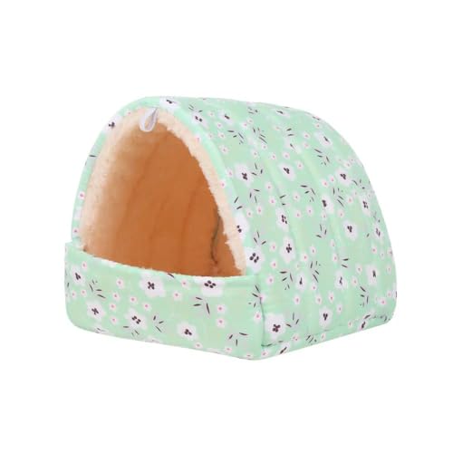 ELMAIN Hamster Spielzeug 2Pcs Hamsterhaus Warm Weiche Betten und Häuser Nagetierkäfig Gedruckt Ratten Meerschweinchen Hängematte 016 M