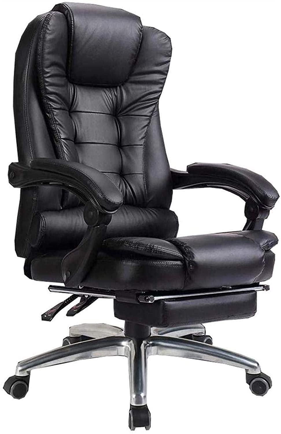 TBSZCM Bürostuhl Gamingstuhl Computerstuhl Executive Recliner Schreibtischstuhl mit 74 cm hoher Rückenlehne, Schwarz Lofty Ambition Run forward