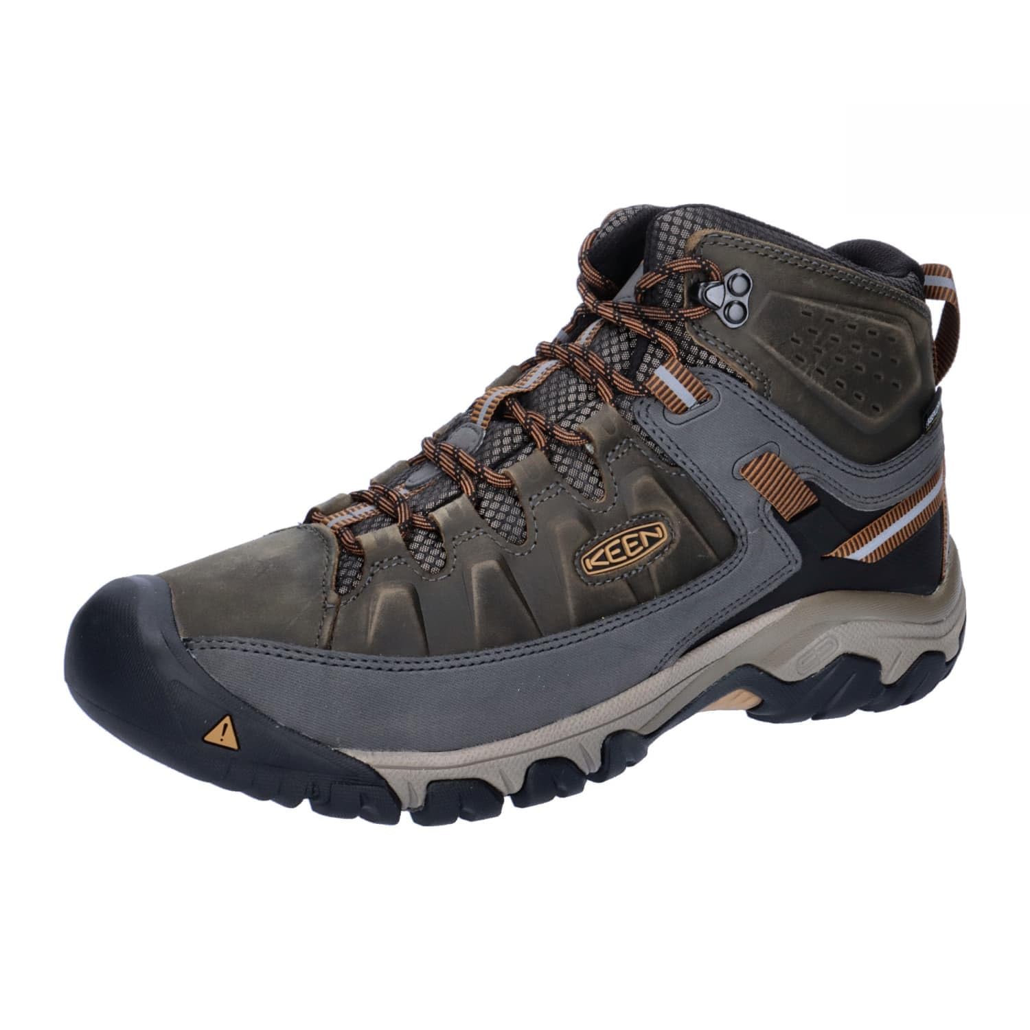 KEEN Herren Targhee 3 Mid Waterproof Wanderstiefel, Schwarzes Olive Goldbraun, 47.5 EU Weit