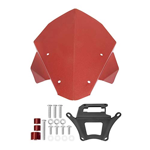 DOFABI Aluminium Motorrad Windschutzscheibe Windschutz Windabweiser Verkleidung CB650R Neo Sports Cafe 2019 2020 CB 650R Zubehör Motorrad-Bildschirmerweiterung(Red)