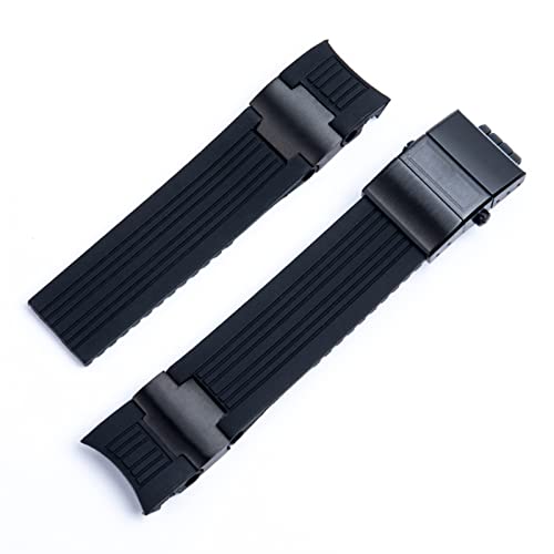 NEYENS Uhrenarmband für Ulysse Nardin, Taucher und Marine, wasserdicht, weiches Silikon-Gummi, 22 x 20 mm, Faltschließe, 22 mm, Achat