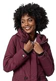 MARIKOO Damen Winter Jacke gesteppte Winterjacke Stepp warm B947 [B947-Akum-Wine-Gr.L]