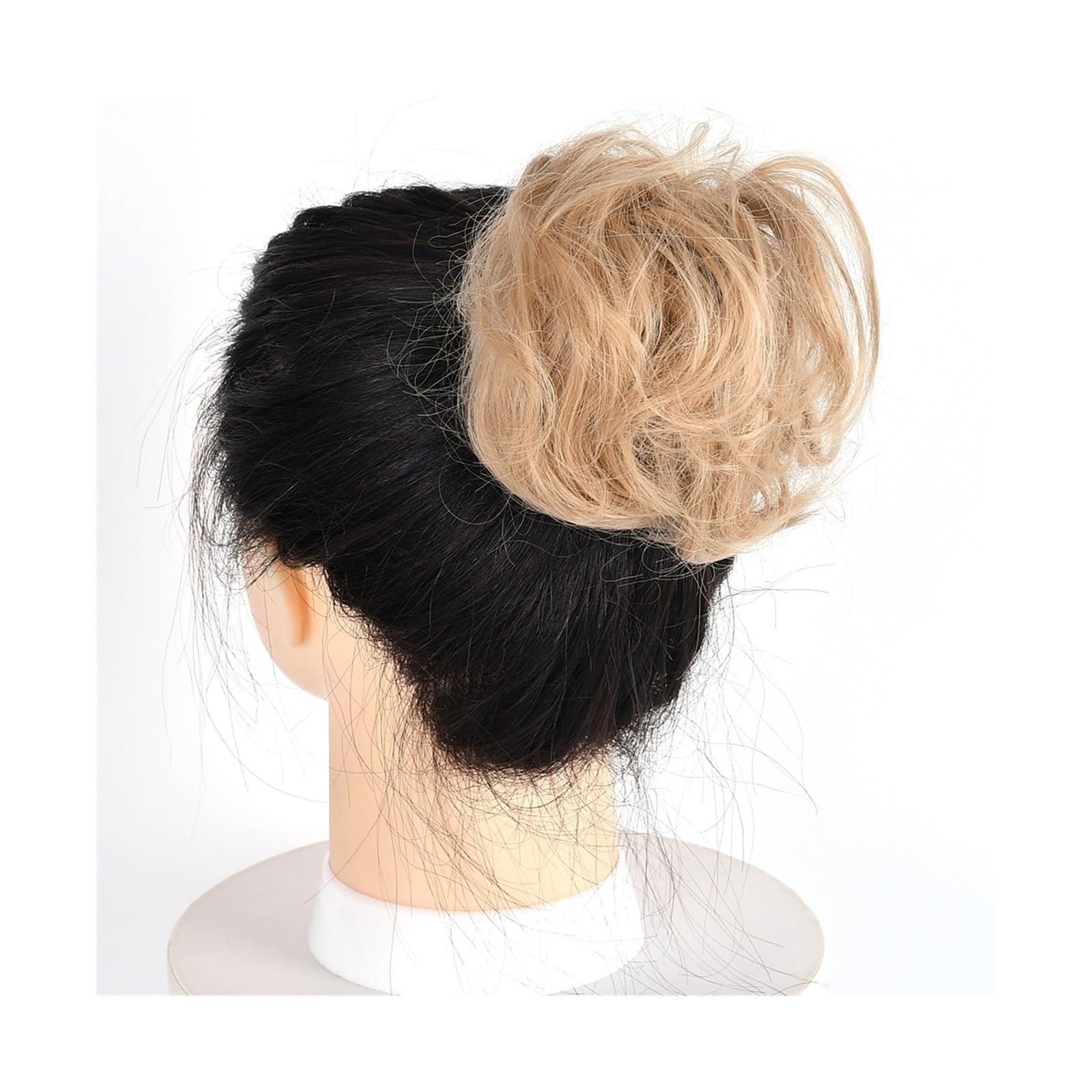 Haarteile Haarknoten Lockiger, unordentlicher Haarknoten, Chignon, Donut, Haarpolster, elastisches Haar, synthetisches Haarteil for Frauen Brötchen Haare(18)