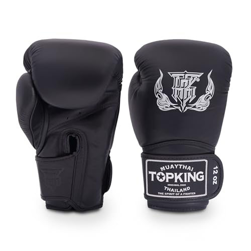 BOXSERHANDSCHUHE MUAY THAI SUPER TOP KING SCHWARZ 10OZ