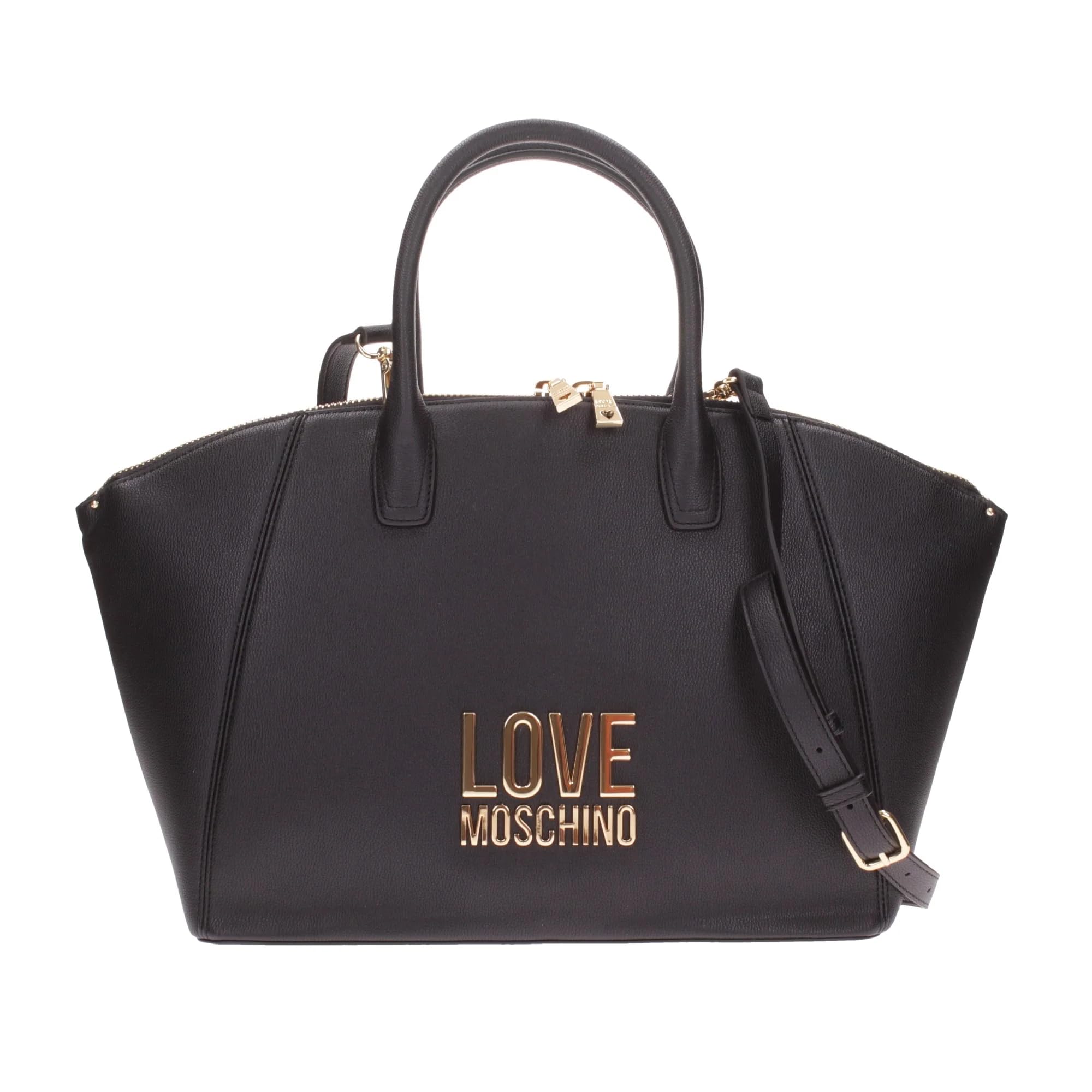 Love Moschino Damen Love Lettering Umhängetasche, Nero