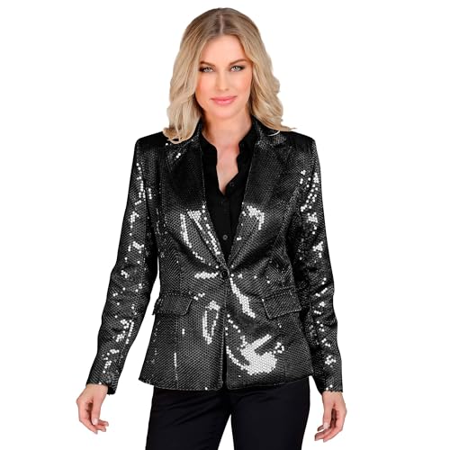 Widmann - Party Fashion Blazer mit Pailletten für Damen, Disco Fever, Schlagermove, Showgirl, Jackett