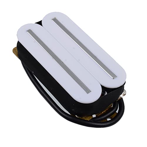 ZENGXUE E-Gitarre Humbucker Dual Coill Dual Rail Guitar Pickup Mit 57mm Stahlpol Weiß Humbucker Tonabnehmer Set (Color : Bridge Pickup)