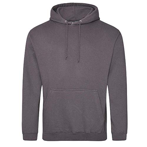 Just Hoods - Unisex College Hoodie/Steel Grey, M