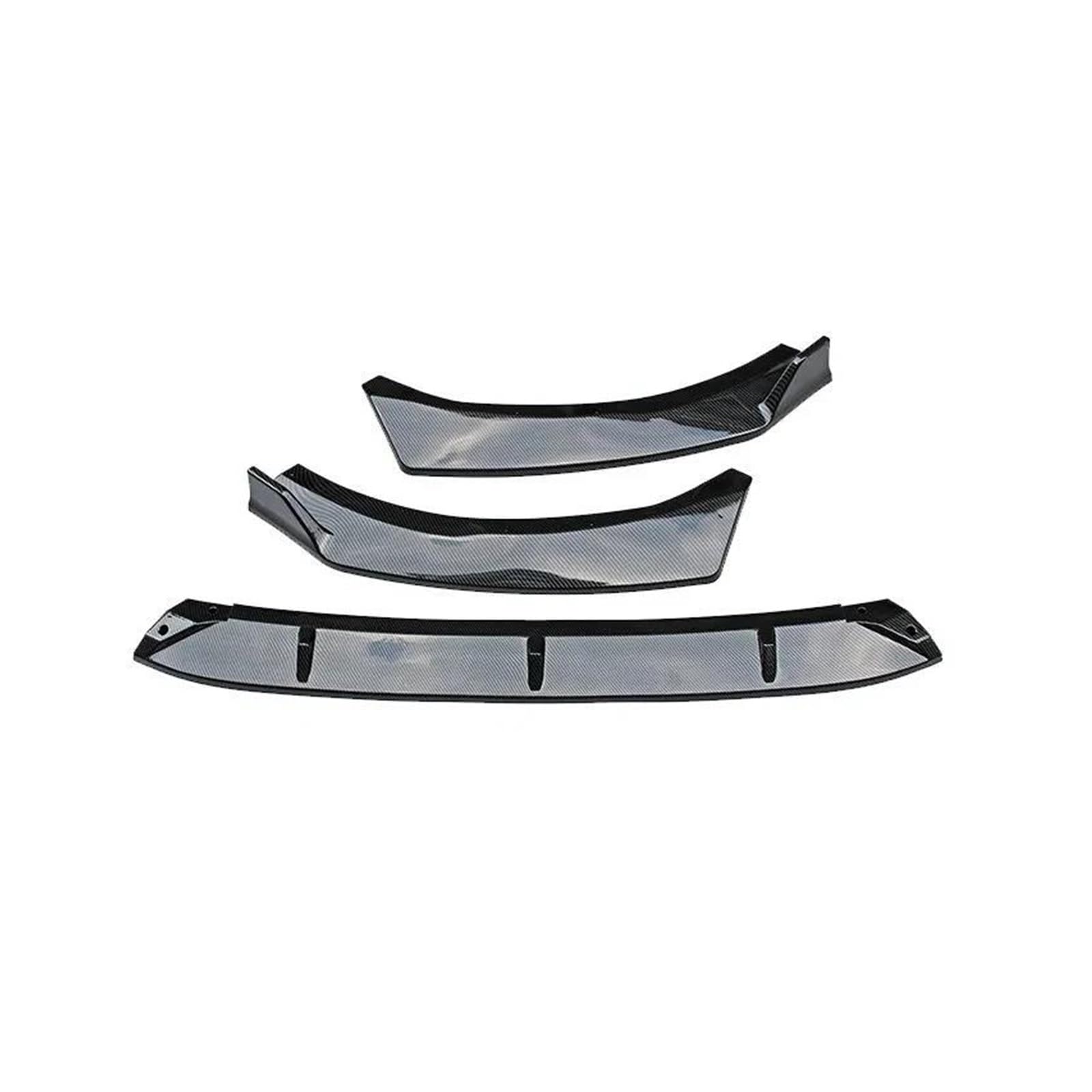 Splitter 3 Stück Für KIA K5 2020-2021 Front Stoßstange Spoiler Trim Lip Front Stoßstange Lip Carbon Faser Look Glänzend Look Frontlippe(Carbon Look)