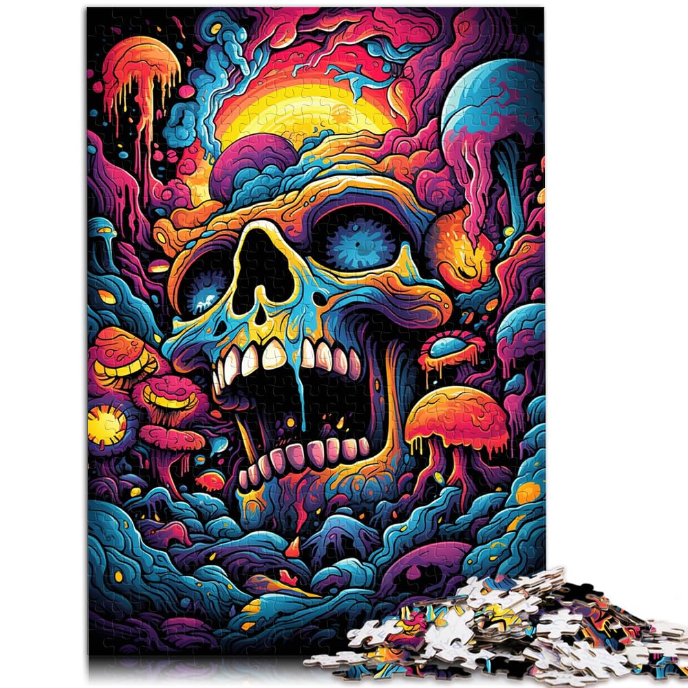 Puzzle für bizarres böses Skelett, 1000 Teile, Puzzle für Erwachsene, Holzpuzzle, Spielzeug, Puzzle, Lernspiele, Stressabbau-Puzzle, 1000 Teile (50 x 75 cm)