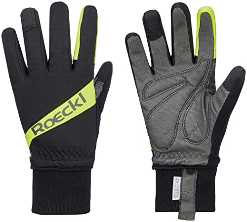 Roeckl Rofan Winter Fahrrad Handschuhe schwarz/gelb 2021: Größe: 10.5