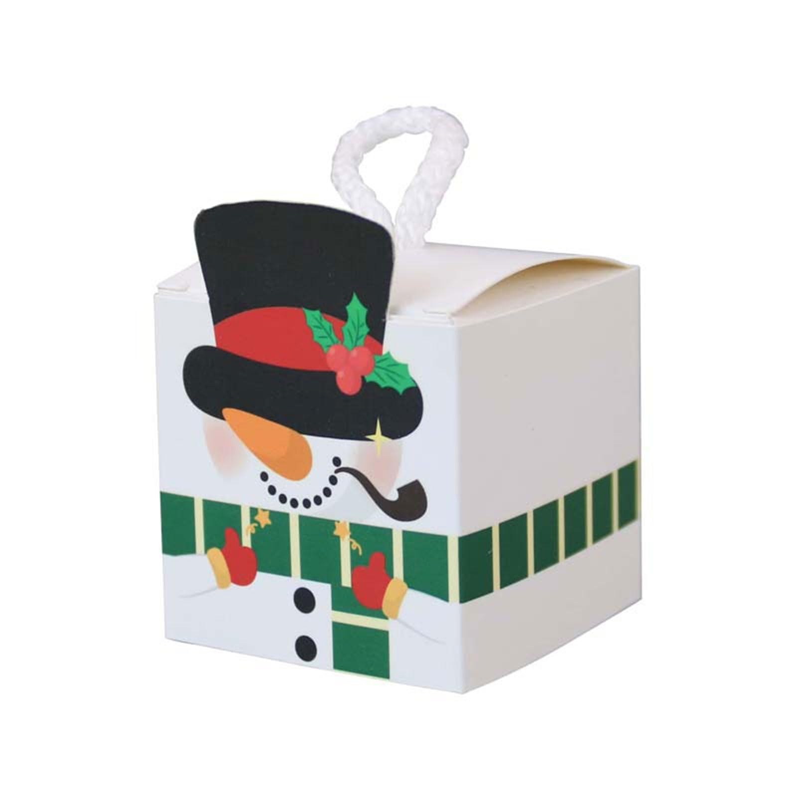 Festliche Weihnachts-Geschenkboxen, 50 Stück, für Schokolade, Süßigkeiten, für Heimdekoration, Neujahrsdekoration, Papierbox, 50 Stück, Weihnachtsbaum-Geschenkpapierbox, Süßigkeiten-Paket,