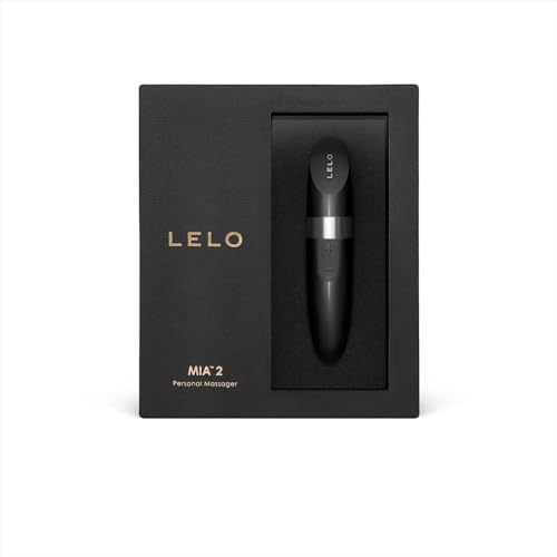 LELO MIA 2 Lippenstift-Style Vibrator, Black - Diskreter Bullet Klitoral Massager für Frauen (1 Jahr Garantie)