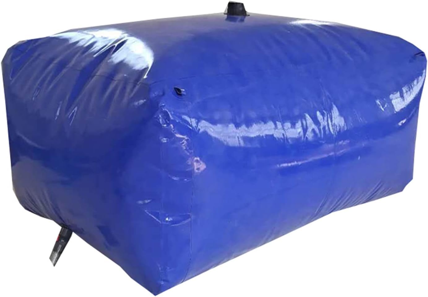 Plane, Auto-Wasserbehälter, zusammenklappbarer Wasserbeutel, tragbarer Wasserbehälter für den Außenbereich für Camping, Wandern, Picknick, Grillen, Polyethylen hoher Dichte, blau, 5 x 2 x 1/