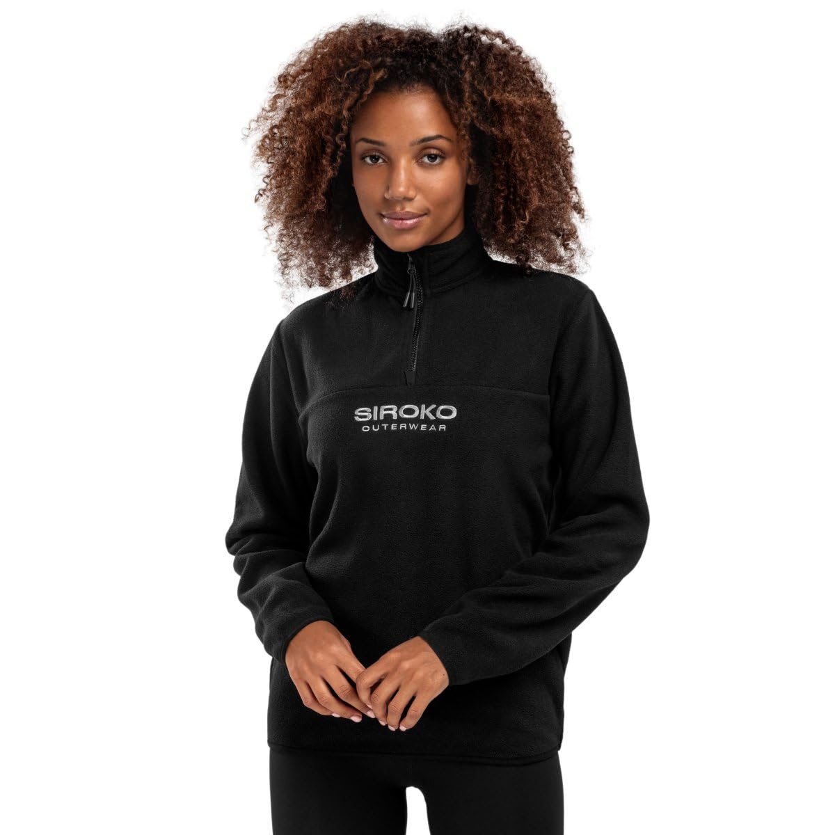 SIROKO - Fleece Half Zip für Damen Shadow-W - XXL - Schwarz