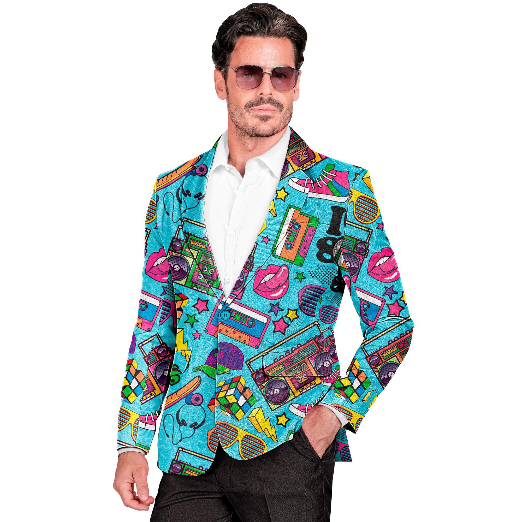 W WIDMANN MILANO Party Fashion - Party Fashion Jackett, 80er Jahre Outfit, Neon, Anzugjacke, Showmen, Disco Fever