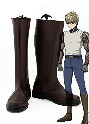 LINLINCD Cosplay wig Heiße Anime One Punch Man Genos Schuhe Boot Cosplay Halloween Karneval Custom Made Any Size 36