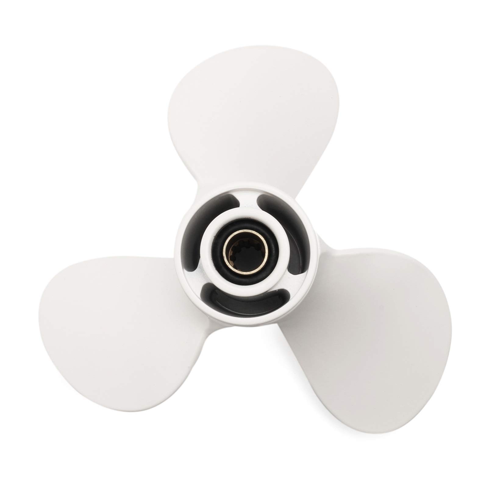 Jodriva Bootsmotorpropeller Aluminium 9 7/8x10 1/2-F, for Yamaha, 20HP 25HP 30HP Außenbordmotoren, for Yamaha, F30BEHDL(F30LEHA) 20-20HP Bootspropeller