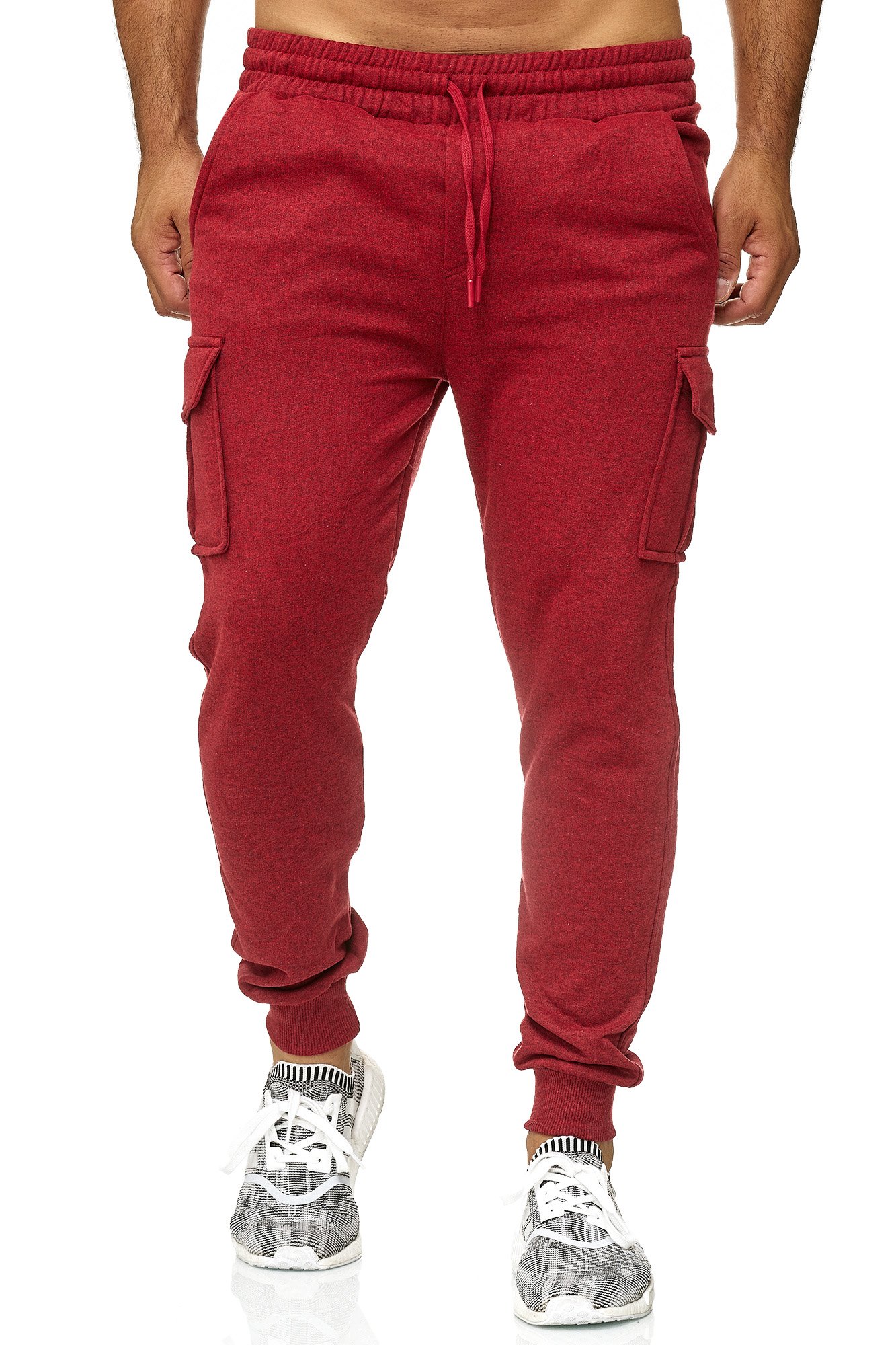 Reslad Herren Jogginghose Sweatpants Jogger Freizeithose Männer Hosen Cargo-Hose Jogginghosen RS-5075 Bordeaux M