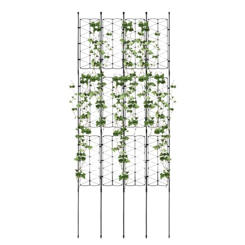 Rankgitter für Zimmerpflanzen – Gartengitterpfahl, Pflanzenstützrahmen, Gartenbedarf, Gartenspalier für Gurken, Tomaten, Clematis, Morning Glories, Rosen