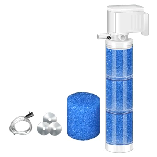 KAKASEA Aquariumfilter, leiser Aquariumsfilter, biochemischer Filter für Aquarien, interner Aquariumfilter