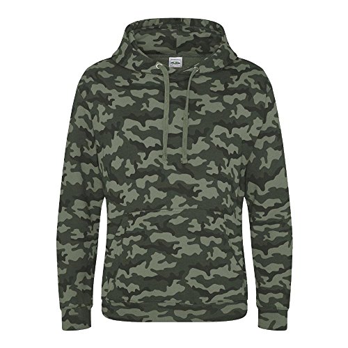 Just Hoods - Camouflage Hoodie/Green Camo, L