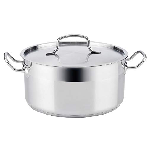 Quid Cook INOX Basika Kasserolle, Edelstahl 28 x 13,5 cm