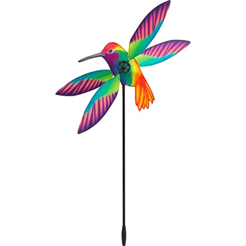 HQ Windspiration 100720 - Paddle Spinner Hummingbird, UV-beständiges und wetterfestes Windspiel - Höhe: 112 cm, Länge: 45 cm, inkl. Standstab