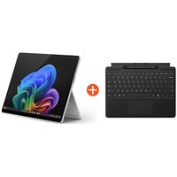 Microsoft Surface Pro (11. Generation) 13" OLED 2in1 Platin Snapdragon® X Elite 16GB RAM 512GB SSD Win11 ZIA-00004 inkl. Black Keyboard Pen