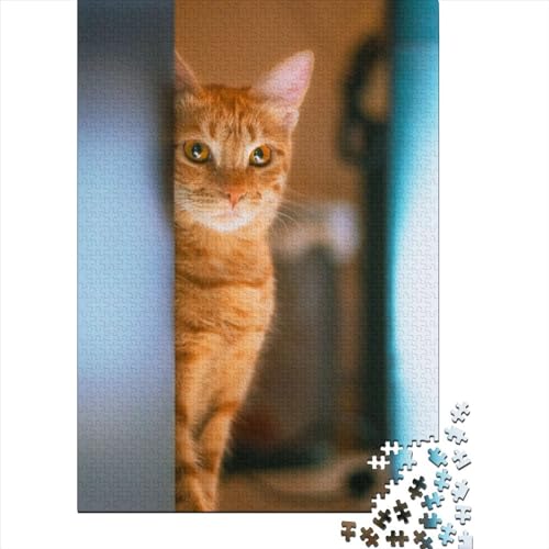 1000 Teile für Erwachsene, schwierige Puzzles, Katzen-Puzzles für Erwachsene, Teenager-Spielspielzeug für Erwachsene, Familienpuzzles, Geschenk (Größe 75 x 50 cm)