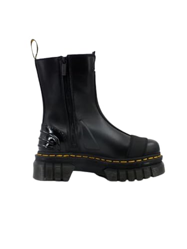 DR. MARTENS Damen Chelsea Boot, Black Nappa Lux & Black Ajax & Black Soft Patent Pu, 43 EU