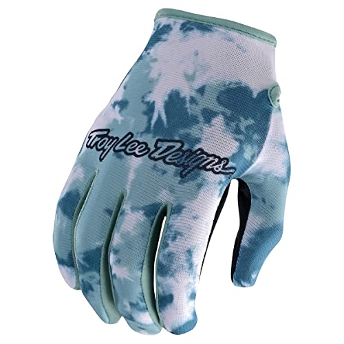 Troy Lee Designs Flowline Plot Motocross-Handschuhe (Light Blue,M)