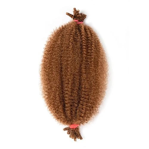 Pferdeschwanz Haarteil Afro-Twist-Haar, 30,5 cm, federndes Afro-Twist-Haar, vorgeflochtenes Spring-Twist-Häkelhaar, vorgedehntes Wickelhaar for weiche Locs-Haarverlängerungen Pferdeschwanz Haarverläng