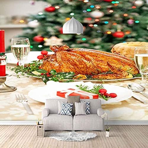 Weihnachtsessen 3D Tapeten Wanddekoration Fototapete Sofas Wohnzimmer Wandbild Schlafzimmer-200cm×140cm