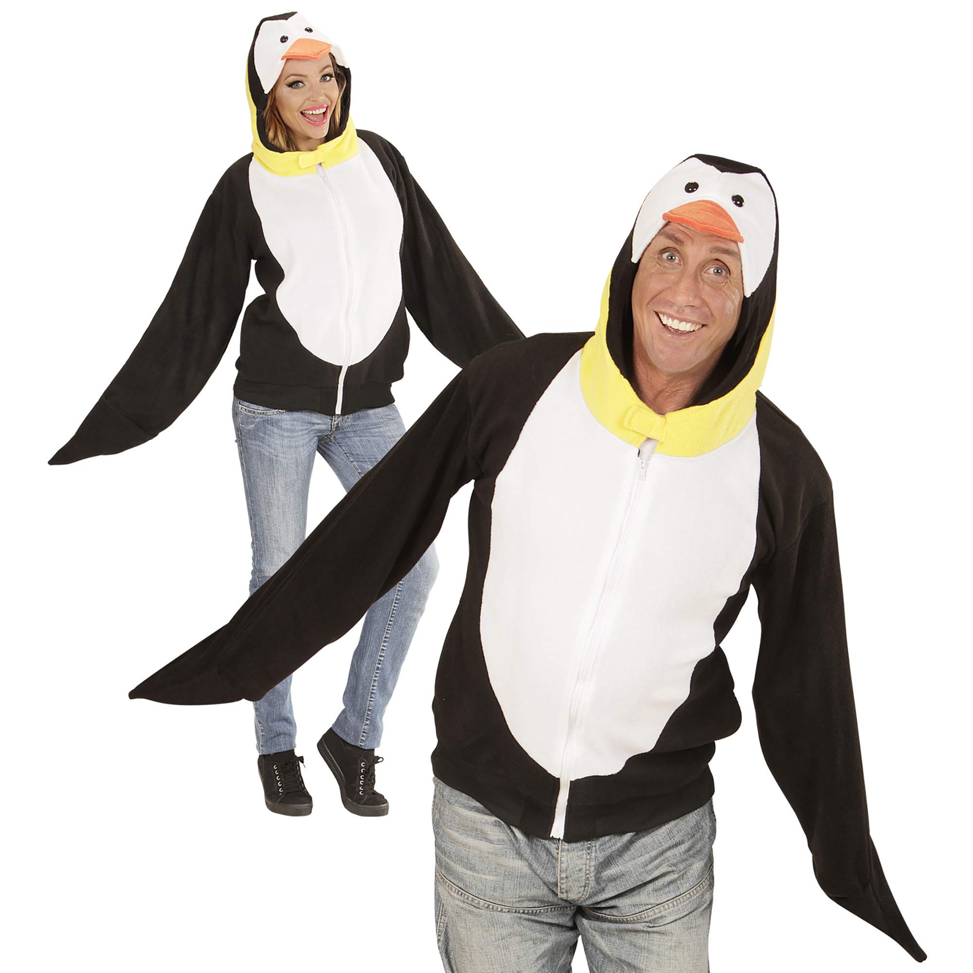 Widmann - Kostüm Pinguin, Fleecejacke mit Kapuze