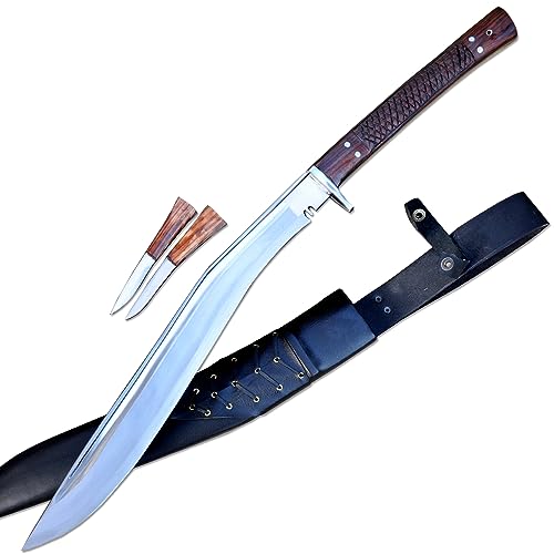 THE NEPAL 45 cm lange Klinge, handgeschmiedetes Kukri-Schwert, Gurkha-Messer, Full-Tang-Khukuri-Machete, schärfen, gebrauchsfertig, authentisches Gurkha-Kukri-Schwert