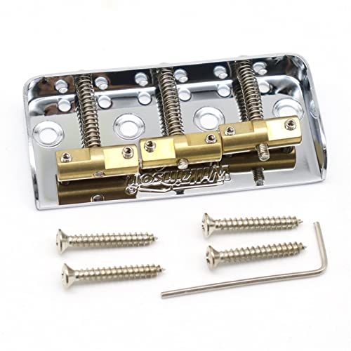 1 Set Electric Guitar Bridge Kurzbrücke Messing Sattel Für Tl. Chrom Schwarzes Gold Gitarrebrücke(1pcs Sliver)