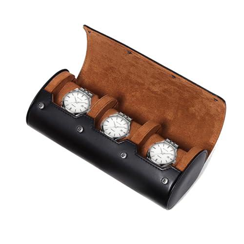 1/2/3 Slot Men Watch Roll Case Leather Display Watches Box Travel Storage Holder for Man Women Birthday