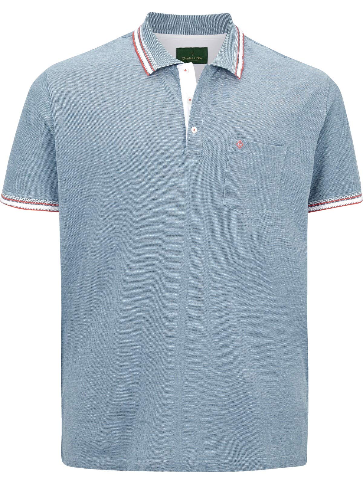 Charles Colby Herren Poloshirt Earl Dorian Petrol L - 52/54