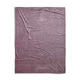 TOM TAILOR Wellsoft Decke, 150x200 cm, 100% Polyester/ Wellsoft, gesäumt mit Logostickerei, WELLSOFT BLANKET Lila (Cozy Mauve)