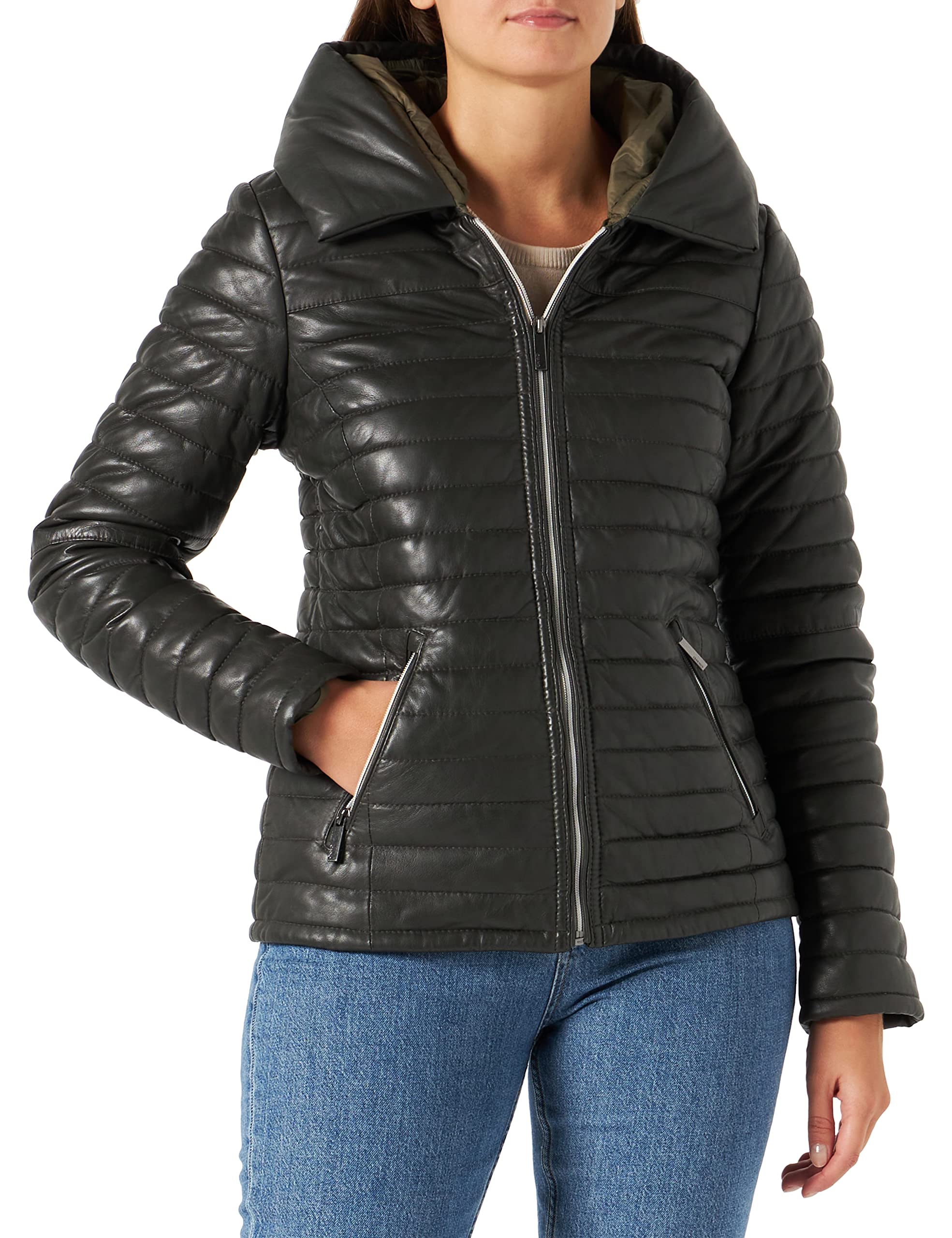 Oakwood Damen Hyper Blouson, Dunkelkhaki, 46