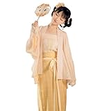 OZMDXKJ Frühlings-Hanfu-Kostüm für Damen, chinesischer Stil, super unsterbliches Lied, Deluxe-Damenbekleidung, Größe S = 145–158 cm, A