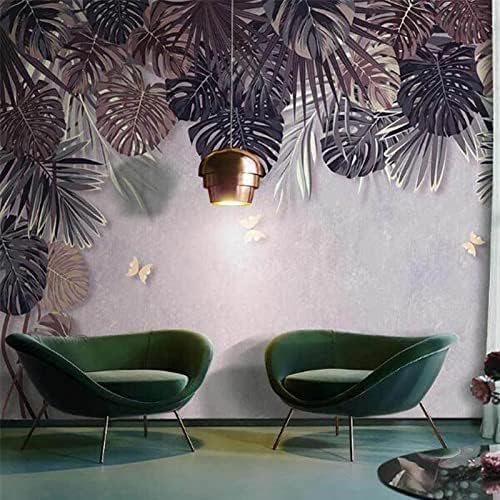 XLMING Botanical Leaves Dekorative Wand 3D Tapete Home Dekoration Wohnzimmer Sofa Schlafzimmer Tv Hintergrund Wand-200cm×140cm