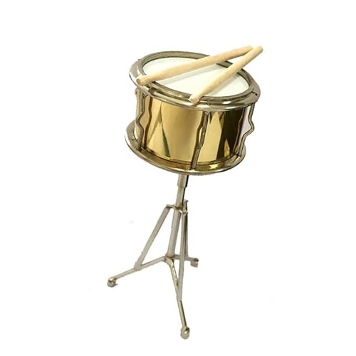 9 Cm Miniatur-Snare-Drum-Modell, Mini-Musikinstrumenten-Zubehör, 9 Cm Können Nicht Gespielt Werden Musikinstrumente Miniatur (Color : 01)