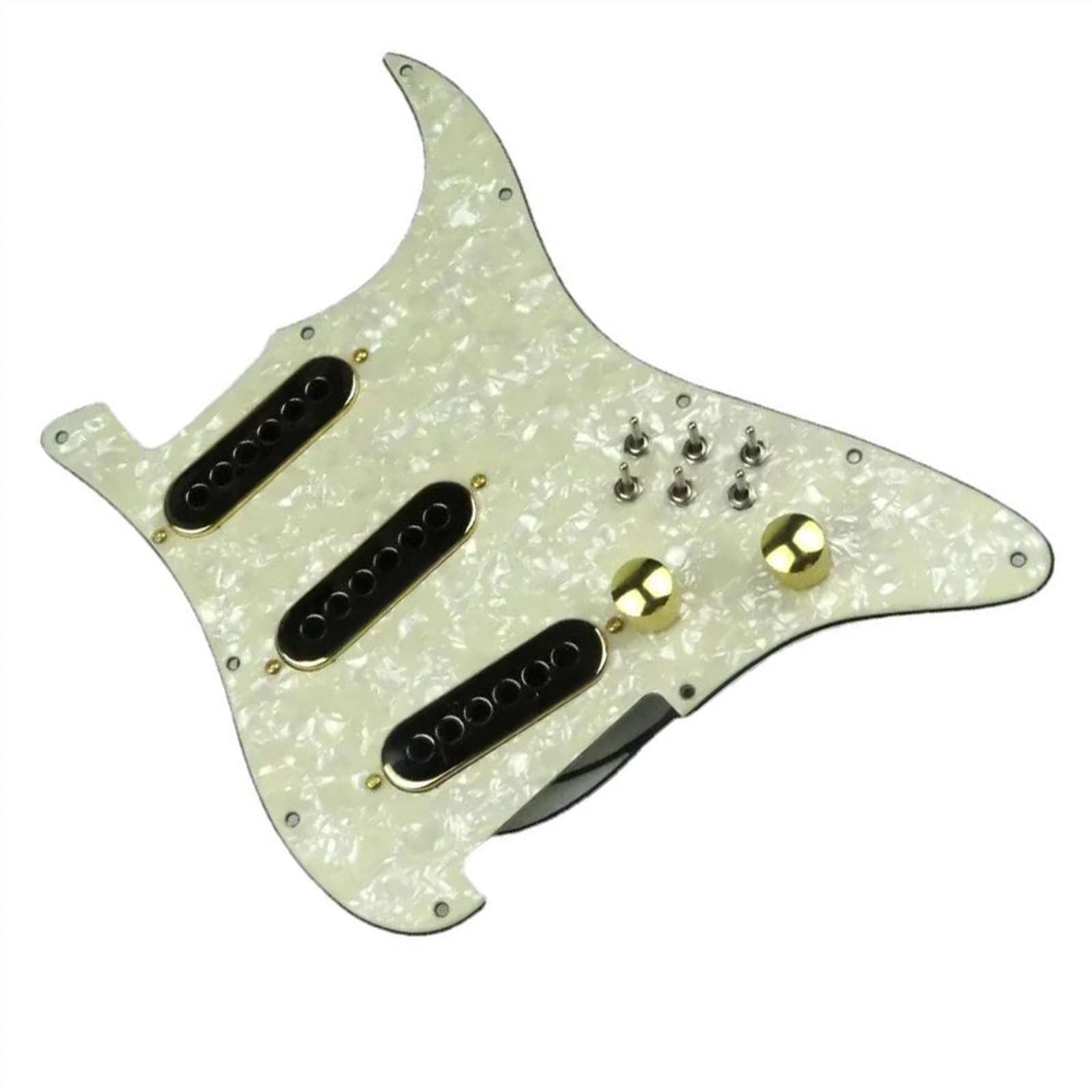 Standard-Pickguard-Tonabnehmer Loaded Gitarren-Schlagbrett-Tonabnehmer. Schönes goldenes Gitarren-Ersatzteil-Set