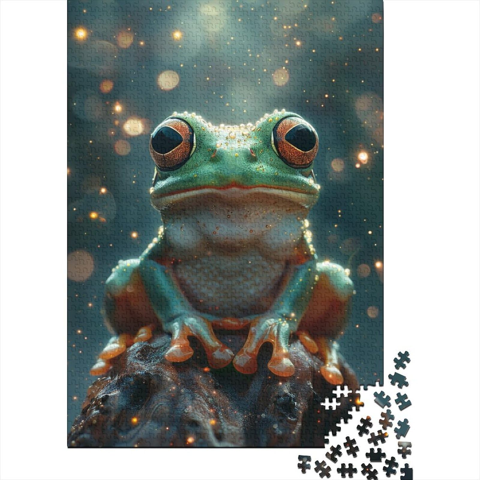 Bunte Frosch-Puzzles, Puzzles für Erwachsene und Jugendliche, schwierige und anspruchsvolle Puzzles mit 500 Teilen, schwierige und anspruchsvolle Puzzles mit 500 Teilen 20,47x14,96 Zoll