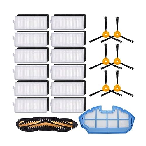 Roboter-Staubsauger-Zubehör, Hauptseitenbürste, Hepa-Filtersystem, Anti-Allergen, kompatibel mit Koovs N79S/DN620/500 Filter-Set, Kantenbürsten-Set, Ersatzteile, Staubsammelfilter, Ersatz