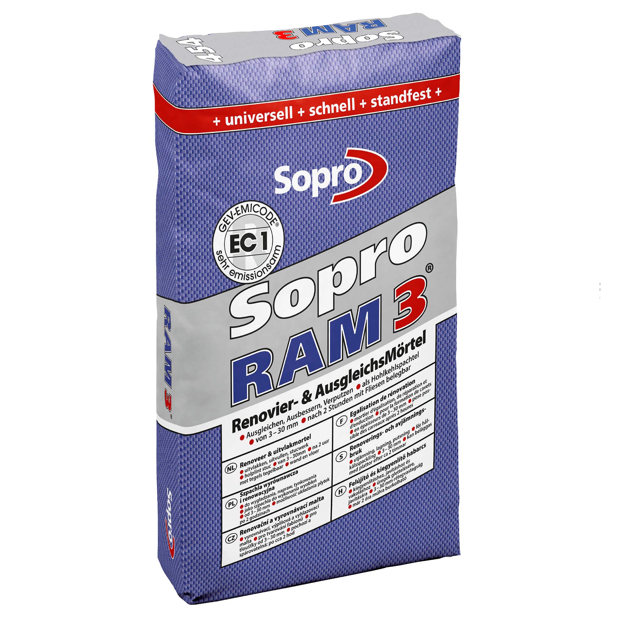 Sopro RAM3 Renovierungsmörtel Stopmörtel, 25 kg